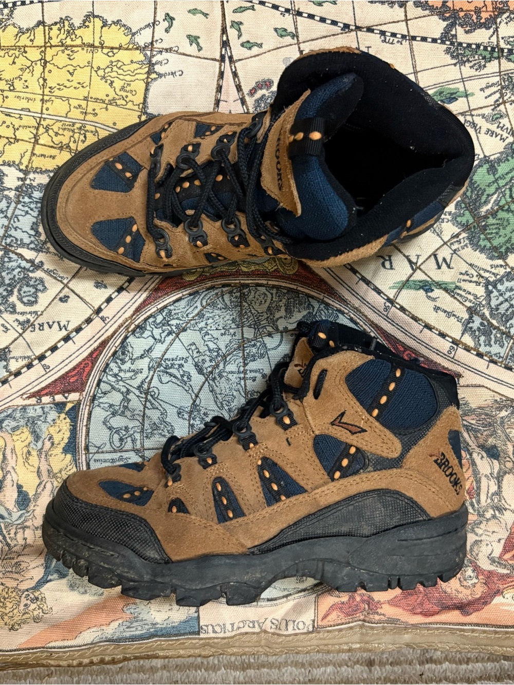 Brooks Brown and Navy Trail Hiking Boots
